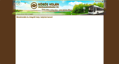 Desktop Screenshot of menetrend.korosvolan.hu