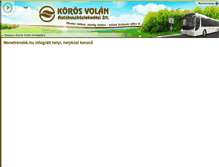 Tablet Screenshot of menetrend.korosvolan.hu